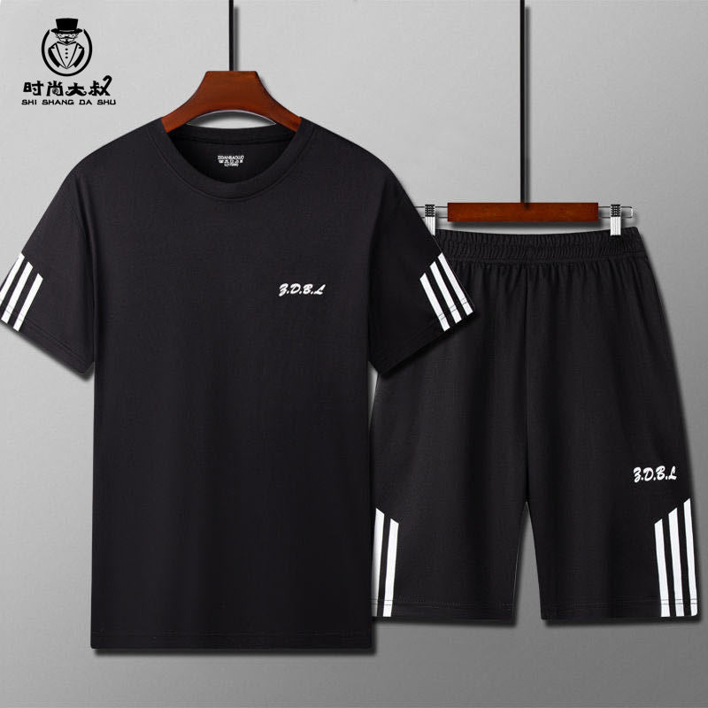 T-shirt à manches ample à séchage rapide, short de basketball, entraînement et course à pied
