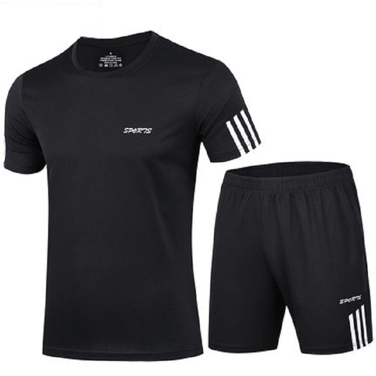 T-shirt à manches ample à séchage rapide, short de basketball, entraînement et course à pied