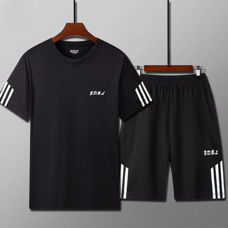 T-shirt à manches ample à séchage rapide, short de basketball, entraînement et course à pied