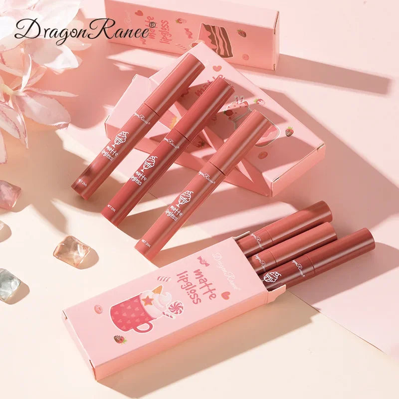 Kit 3 Rouges à Lèvres Liquides Matte — Longue Tenue &amp; Waterproof